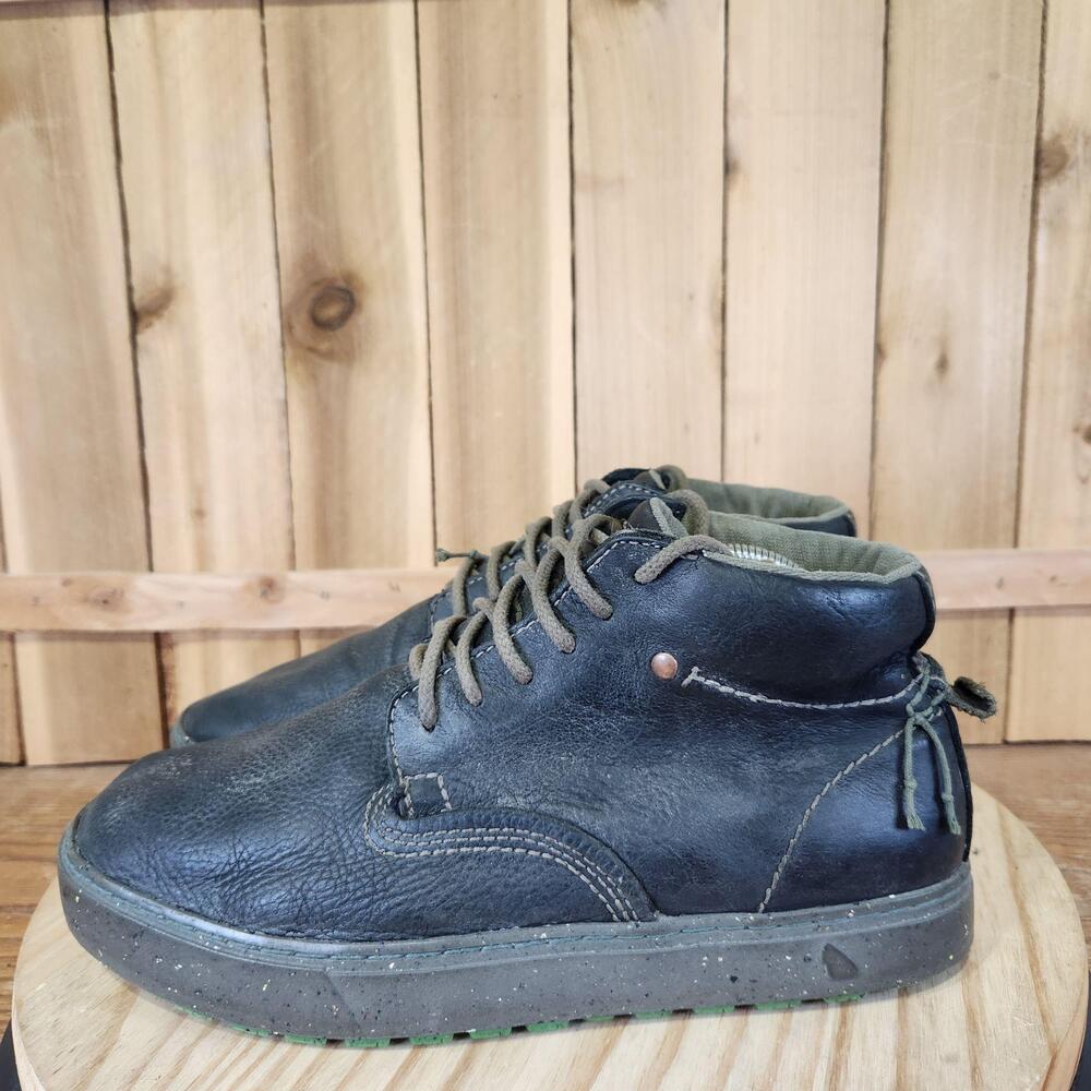 Satorisan Wanaka Chukka Boots Mens 9.5 43 Black Leather Ankle Casual Lace Up